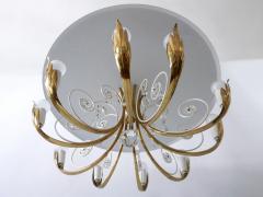  Vereinigte Werkst tten Elegant 10 Flamed Chandelier or Ceiling Lamp by Vereinigte Werkst tten 1950s - 2610055