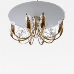  Vereinigte Werkst tten Elegant 10 Flamed Chandelier or Ceiling Lamp by Vereinigte Werkst tten 1950s - 2613616