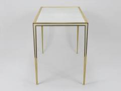  Vereinigte Werkst tten F r Kunst Im Handwerk A Pair of Vereinigte Werkst tten Brass White Mirror Tables Germany 1970s - 4068312