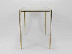  Vereinigte Werkst tten F r Kunst Im Handwerk A Pair of Vereinigte Werkst tten Brass White Mirror Tables Germany 1970s - 4068325