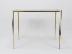  Vereinigte Werkst tten F r Kunst Im Handwerk A Pair of Vereinigte Werkst tten Brass White Mirror Tables Germany 1970s - 4068326