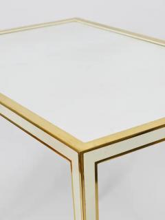  Vereinigte Werkst tten F r Kunst Im Handwerk A Pair of Vereinigte Werkst tten Brass White Mirror Tables Germany 1970s - 4068383