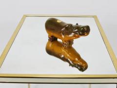  Vereinigte Werkst tten F r Kunst Im Handwerk A Pair of Vereinigte Werkst tten Brass White Mirror Tables Germany 1970s - 4068392