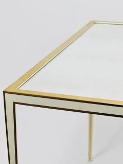  Vereinigte Werkst tten F r Kunst Im Handwerk A Pair of Vereinigte Werkst tten Brass White Mirror Tables Germany 1970s - 4068393