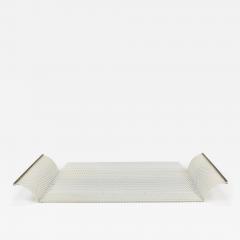  Vereinigte Werkst tten F r Kunst Im Handwerk Vereinigte Werkst tten Rigitulle Brass and Perforated Metal Tray Germany 1970s - 4434573