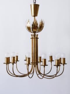  Vereinigte Werkst tten M nchen Rare 12 Armed Brass Chandeliers or Pendant Lamps by Vereinigte Werkst tten 1950s - 2672808