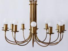  Vereinigte Werkst tten M nchen Rare 12 Armed Brass Chandeliers or Pendant Lamps by Vereinigte Werkst tten 1950s - 2672813