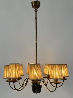  Vereinigte Werkst tten M nchen Rare Mid Century Eight Armed Chandelier by Vereinigte Werkst tten Germany 1950s - 4732914