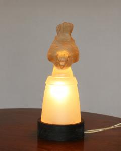  Verlys Glass Pair of Fine French Art Deco Bird Night Lights in Molded Glass by Verlys - 4222309