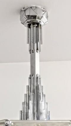  Verrerie des Hanots French Art Deco Pendant Chandelier by Hanot - 3941519