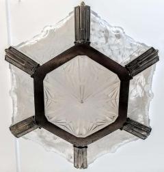  Verrerie des Hanots French Art Deco Pendant Chandelier by Hanots - 3941732