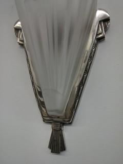  Verrerie des Hanots Pair of French Art Deco Wall Sconces by Hanots - 3941993