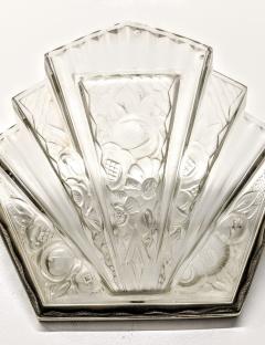  Verrerie des Hanots Pair of French Art Deco Wall Sconces signed by Verrerie des Hanots - 3942010
