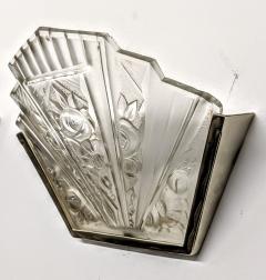  Verrerie des Hanots Pair of French Art Deco Wall Sconces signed by Verrerie des Hanots - 3942012