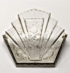 Verrerie des Hanots Pair of French Art Deco Wall Sconces signed by Verrerie des Hanots - 3942014
