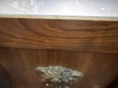  Versace MODERN ILLUMINATED PAIR OF WOOD GLASS AND GILT MEDUSA INTAGLIO TABLES - 4286978