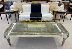  Versace Versace Style Mirrored Cocktail Low or Coffee Table Etched Glass Palatial  - 2992138