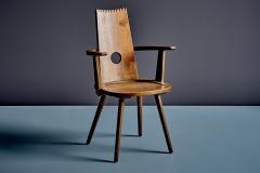  Vervoort Tilburg Pair of Brutalist Armchairs in solid Oak by Vervoort Tilburg - 4683487