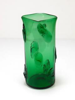  Vetrerie di Empoli Huge Vetro Verde di Empoli Green Glass Vase Italy 1960s - 4066724