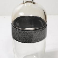  Vetri Murano Mid Century Hand Blown Clear and Smoked Murano Glass Vase signed Vetri Murano - 4265865