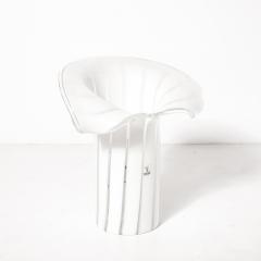  Vetri Murano Mid Century Hand Blown Murano Cala Lilly Form White Uplights signed Vetri Murano - 4622453