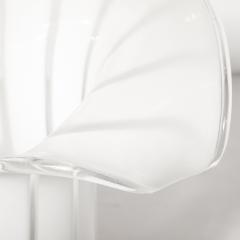  Vetri Murano Mid Century Hand Blown Murano Cala Lilly Form White Uplights signed Vetri Murano - 4622455
