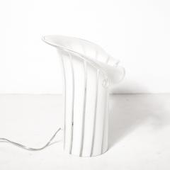  Vetri Murano Mid Century Hand Blown Murano Cala Lilly Form White Uplights signed Vetri Murano - 4622473