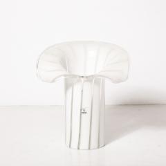  Vetri Murano Mid Century Hand Blown Murano Cala Lilly Form White Uplights signed Vetri Murano - 4622483