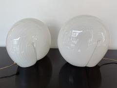  Vetri Murano Pair of Murano Glass Shell Lamps Italy 1970s - 2463008