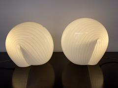  Vetri Murano Pair of Murano Glass Shell Lamps Italy 1970s - 2463011