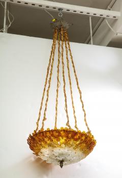  Vetri Murano Vintage Murano Floral Amber Chandelier - 1180555