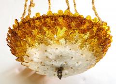  Vetri Murano Vintage Murano Floral Amber Chandelier - 1180557