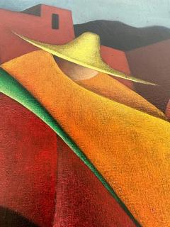  Victor Manuel Cancino 1970s Victor Manuel Cancio Abstract Painting At the Market Mexico - 3590124