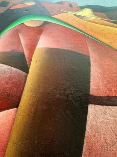  Victor Manuel Cancino 1970s Victor Manuel Cancio Abstract Painting At the Market Mexico - 3590166