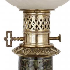  Vieillard Cie Pair of faience oil lamps attributed to Vieillard Cie - 2093567