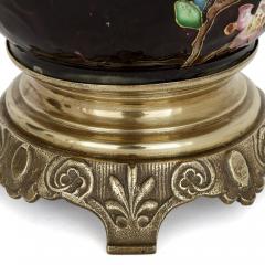  Vieillard Cie Pair of faience oil lamps attributed to Vieillard Cie - 2093569