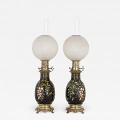  Vieillard Cie Pair of faience oil lamps attributed to Vieillard Cie - 2095053
