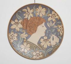  Villeroy Boch Art Nouveau Mettlach Plaque Made In German 1900 - 467643