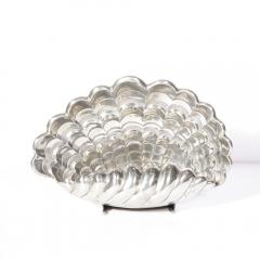  Vincent Garnier Pair of French Art Deco Shell Lamps in Polished Pewter by Vincent Garnier - 2908862