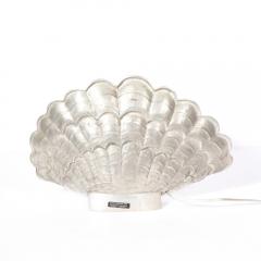  Vincent Garnier Pair of French Art Deco Shell Lamps in Polished Pewter by Vincent Garnier - 2908947