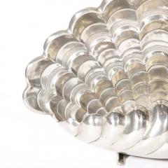  Vincent Garnier Pair of French Art Deco Shell Lamps in Polished Pewter by Vincent Garnier - 2908951