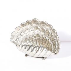  Vincent Garnier Pair of French Art Deco Shell Lamps in Polished Pewter by Vincent Garnier - 2908954