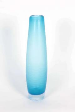  Vincenzo Nason Cie V Nason Battuto Cut Blue Murano Glass Vase circa 1980s 1990s - 3543374