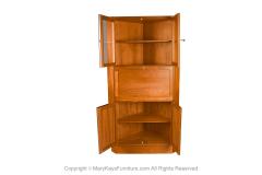  Vinde Mobelfabrik Mid Century Teak Glass Curio Corner Cabinet Desk - 3000067