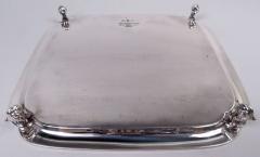  Viner s Ltd Traditional English Georgian Square Cartouche Salver Tray 1950 - 4215127