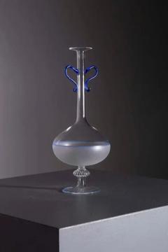  Vintage Murano Gallery Antique Italian Murano blown glass vase Blue - 3690849