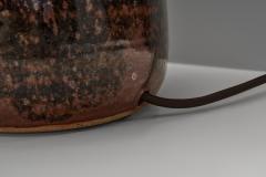  Visby Keramik Glazed Stoneware Table Lamp by Visby Keramik Denmark ca 1960s - 4563376