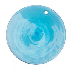  Vistosi 1970s Vistosi Disc Ceiling light blue and smoke blown glass components - 1402231