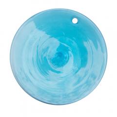  Vistosi 1970s Vistosi Disc Ceiling light blue and smoke blown glass components - 1402231