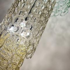  Vistosi 1990s Nickel and Multicolored Murano Glass Cascade Chandelier by Vistosi - 4495064